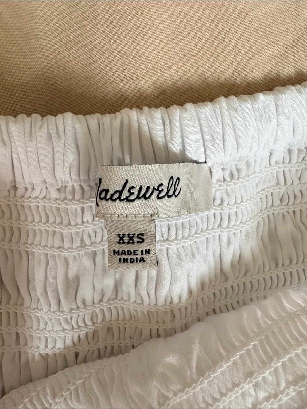 NWOT Madewell Smocked-Waist Poplin Midi Skirt, XXS - Picture 8 of 9